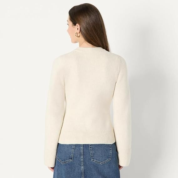 Cream Button-Up Cardigan Sweater image 5
